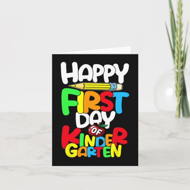 Der glückliche erste Tag des Kindergartenlehrers z Karte (Vorderseite)