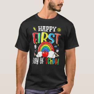 Der glückliche erste Tag des Lehrers zurück zur Sc T-Shirt