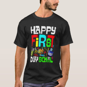 Der glückliche erste Tag des Lehrers zurück zur Sc T-Shirt