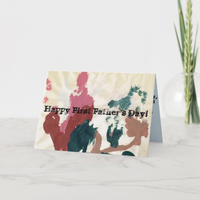 Der glückliche erste Vatertag! Karte (Vorderseite)