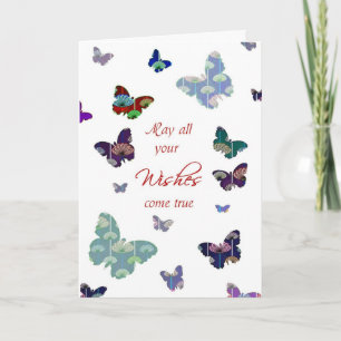 Der glückliche Geburtstag lässt alle Ihre Wünsche Karte