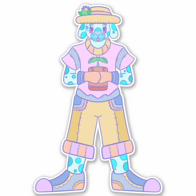 Der glückliche Hund Aufkleber (Vorderseite)