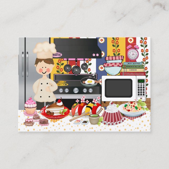 Der glückliche Koch / Caterer - SRF Visitenkarte (Vorderseite)