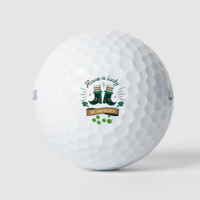 Der glückliche St. Patrick's Day hat einen glückli Golfball (Vorderseite)
