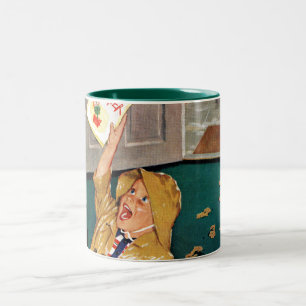 Der glückliche Tag der Mutter Zweifarbige Tasse