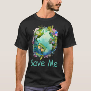 Der glückliche Tag der Niedlichen Erde mit dem Tag T-Shirt