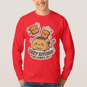 Der glückliche Toaster Schrulliger Frühstück-Sti T-Shirt