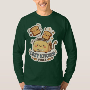 Der glückliche Toaster Verrückte Frühstücks-Aufk T-Shirt