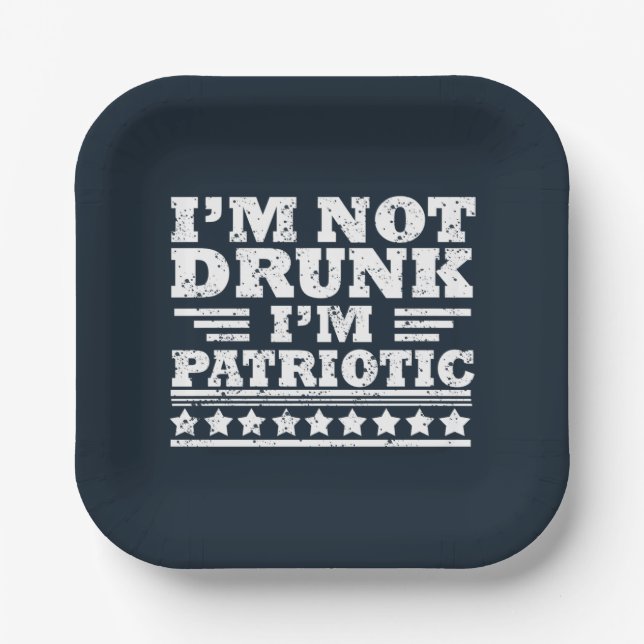 Der glückliche Unabhängigkeitstag am 4. Juli Pappteller (Vorderseite)