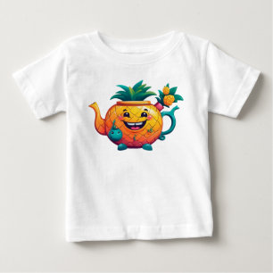 Der glückliche und wohlhabende Ananas-Teekessel Baby T-shirt