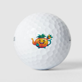 Der glückliche und wohlhabende Ananas-Teekessel Golfball