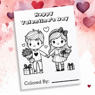 Der glückliche Valentinstag Color-Me-Seite