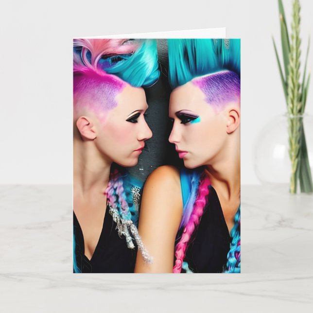 Der glückliche Valentinstag | LGBTQ+-Liebe Karte (Vorderseite)