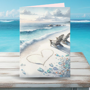 Der glückliche Valentinstag   Romantische Küste Karte