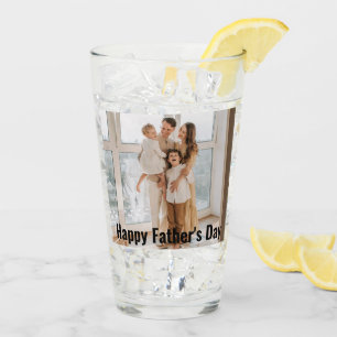 Der glückliche Vatertag 2 FOTOS Benutzerdefini Glas