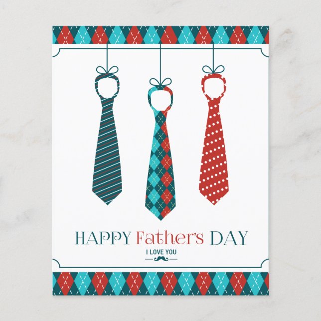 Der glückliche Vatertag Flyer (Vorne)