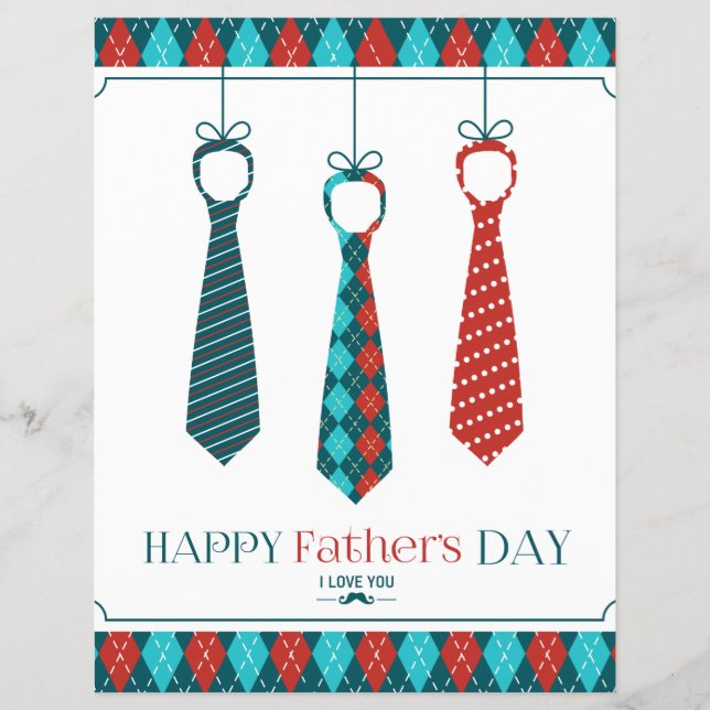 Der glückliche Vatertag Flyer (Vorne)