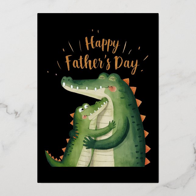 Der glückliche Vatertag Folieneinladung (Vorderseite)