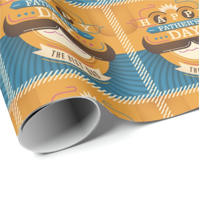 Der glückliche Vatertag Geschenkpapier (Rolleneckpunkt)