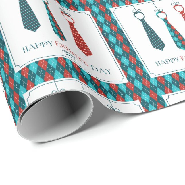 Der glückliche Vatertag Geschenkpapier (Rolleneckpunkt)