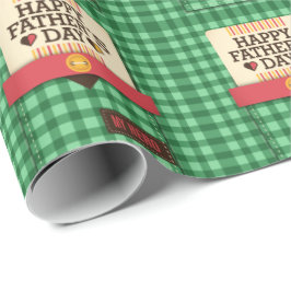 Der glückliche Vatertag Geschenkpapier