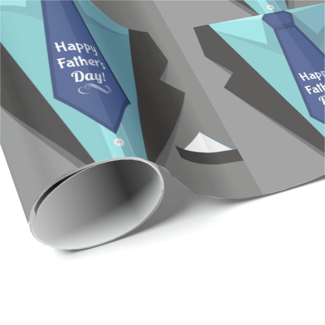 Der glückliche Vatertag Geschenkpapier (Rolleneckpunkt)