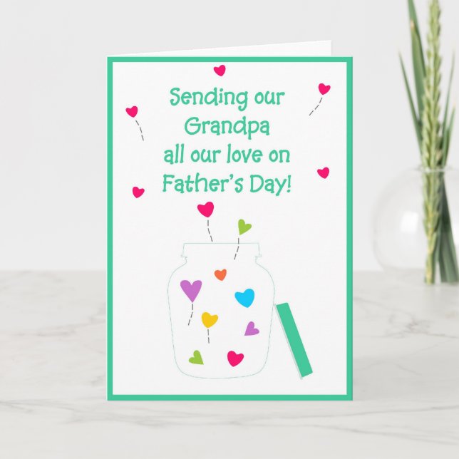 Der glückliche Vatertag - Großvater Karte (Vorderseite)