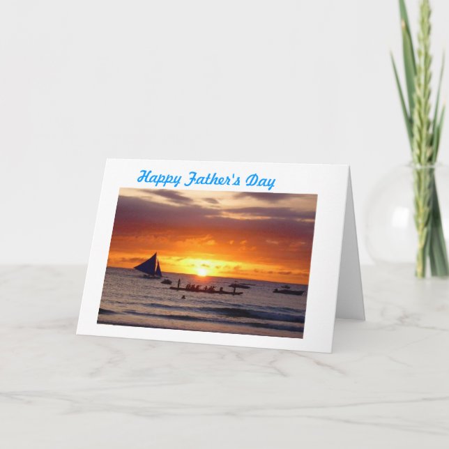 DER GLÜCKLICHE VATERTAG KARTE (Vorderseite)