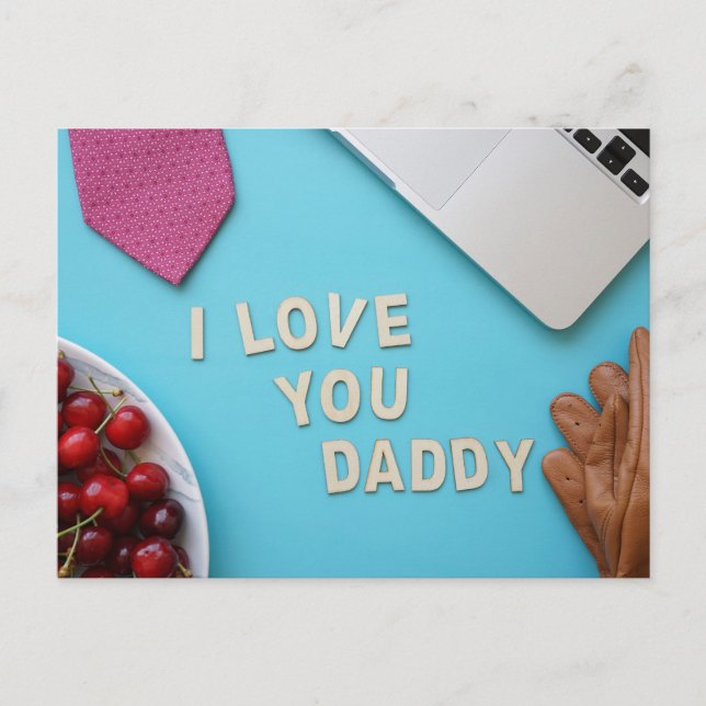 Der glückliche Vatertag Postkarte (Vorderseite)