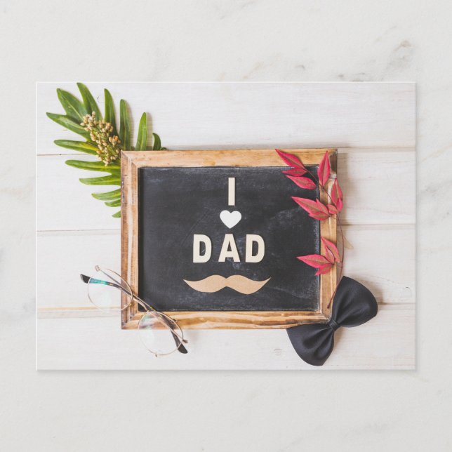 Der glückliche Vatertag Postkarte (Vorderseite)