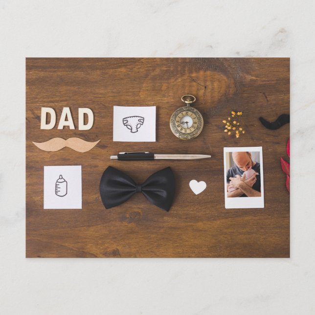 Der glückliche Vatertag Postkarte (Vorderseite)