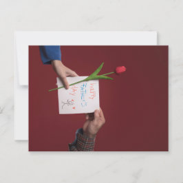 Der glückliche Vatertag Postkarte