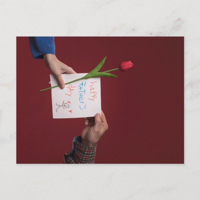 Der glückliche Vatertag Postkarte (Vorderseite)