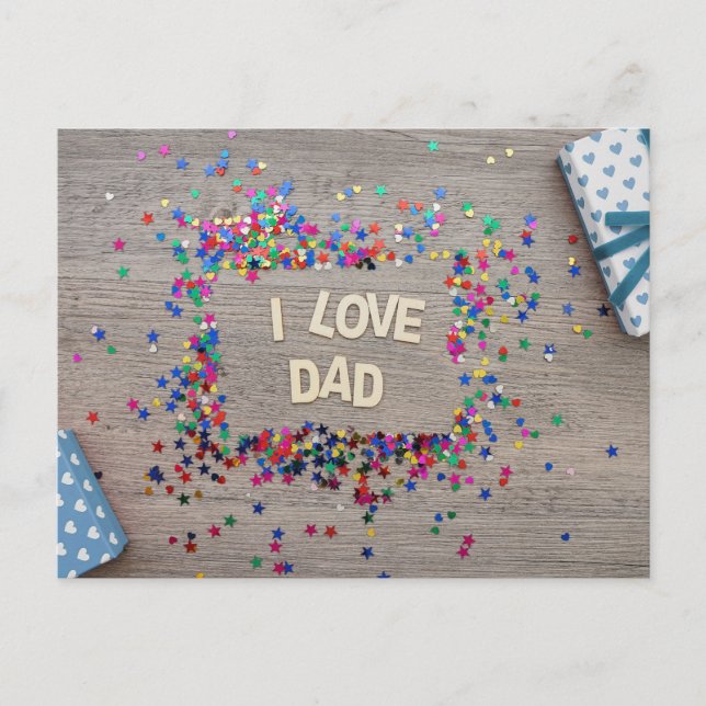 Der glückliche Vatertag Postkarte (Vorderseite)