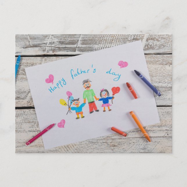 Der glückliche Vatertag Postkarte (Vorderseite)