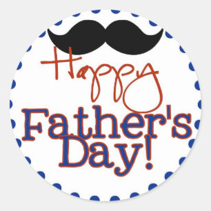 der glückliche Vatertag Runder Aufkleber