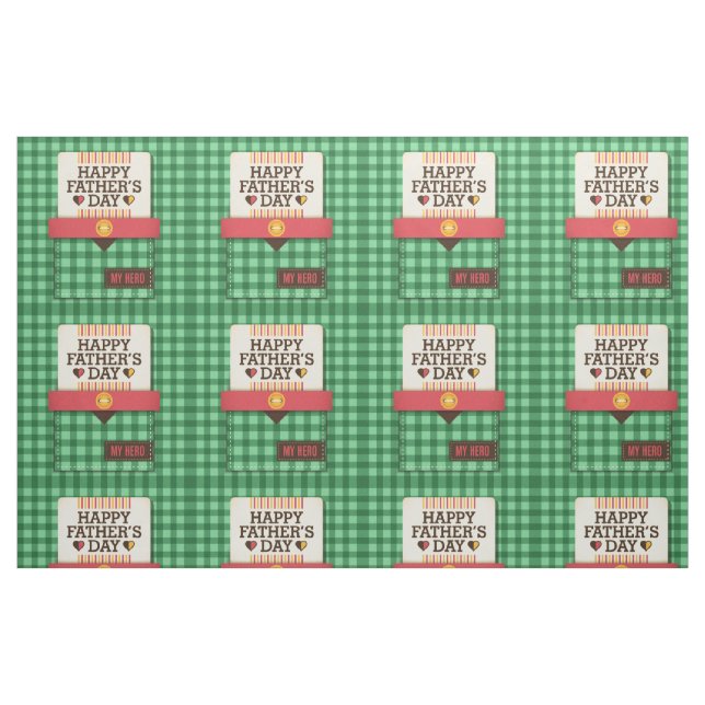 Der glückliche Vatertag Stoff (Fat Quarter (45,7 x 55,9 cm))