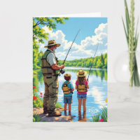Der glückliche Vatertag | Vater Fischerei mit Kind