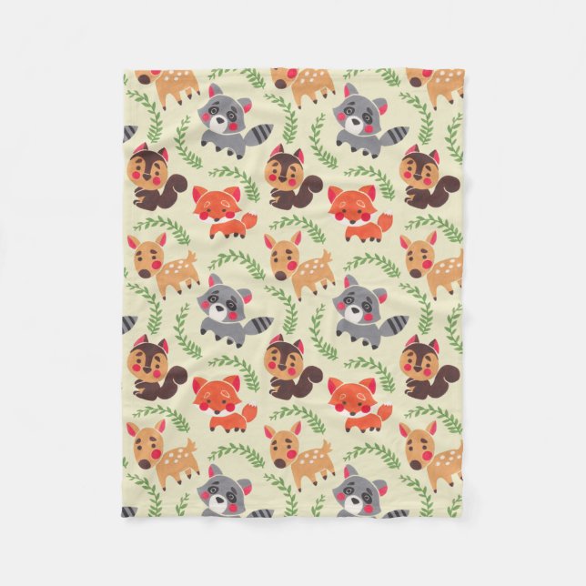 Der glückliche Waldfreund Fleecedecke (Vorderseite)