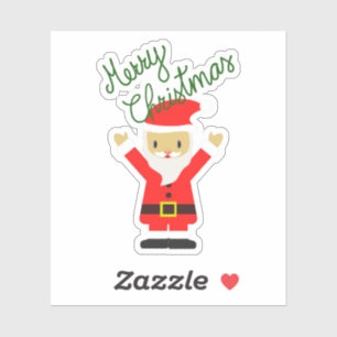 Der glückliche Weihnachtsmann wünscht Ihnen frohe Aufkleber