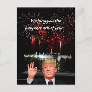 Der glücklichste 4. Juli von Donald Trump Postkarte
