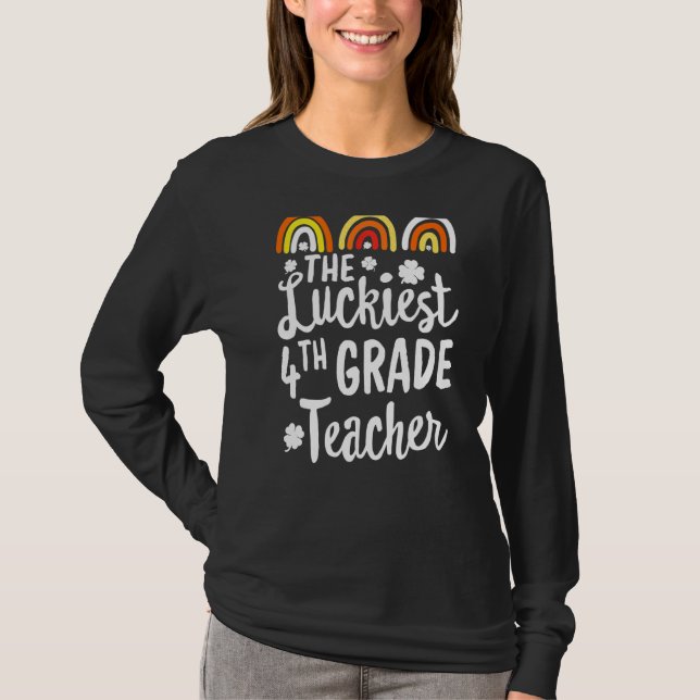 Der glücklichste Erster Vierter Lehrer St Patrick' T-Shirt (Vorderseite)