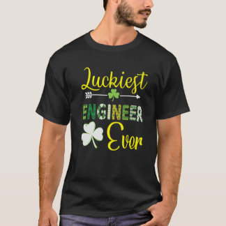 Der glücklichste Ingenieur je Kleeblatt St. Patric T-Shirt