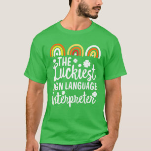 Der glücklichste Sign Language Interpreter St. Pat T-Shirt
