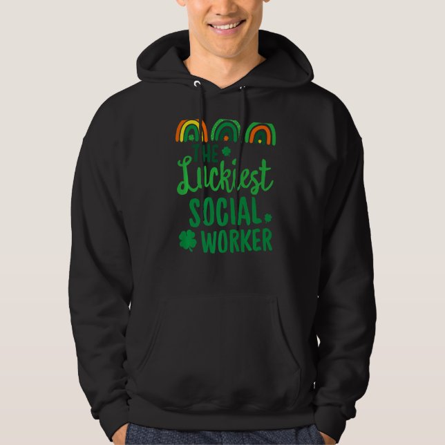 Der glücklichste Sozialarbeiter St. Patrick's Day  Hoodie (Vorderseite)