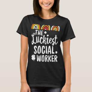 Der glücklichste Sozialarbeiter St. Patrick's Day T-Shirt