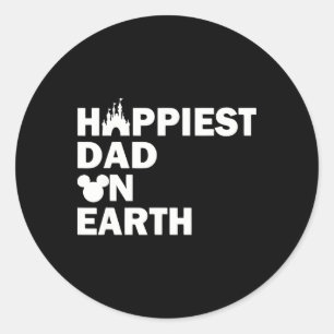 Der glücklichste Vater auf der Erde Funny Papa Dad Runder Aufkleber