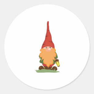 Der Gnome Runder Aufkleber