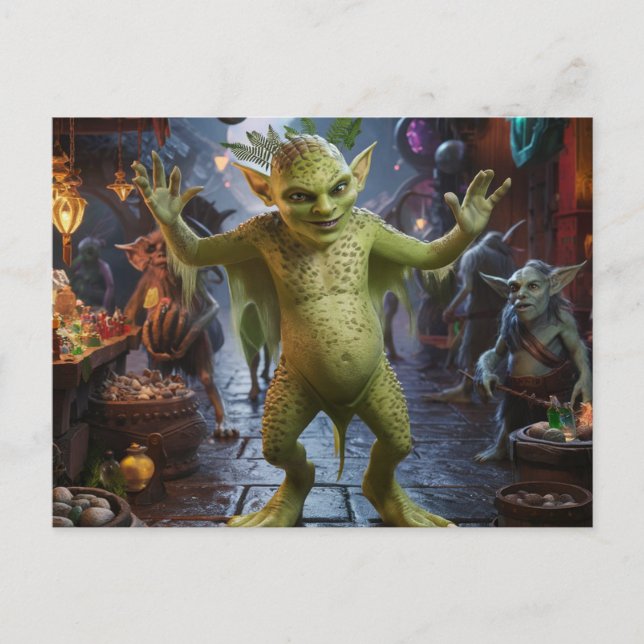 Der Goblinmarkt Postkarte (Vorderseite)