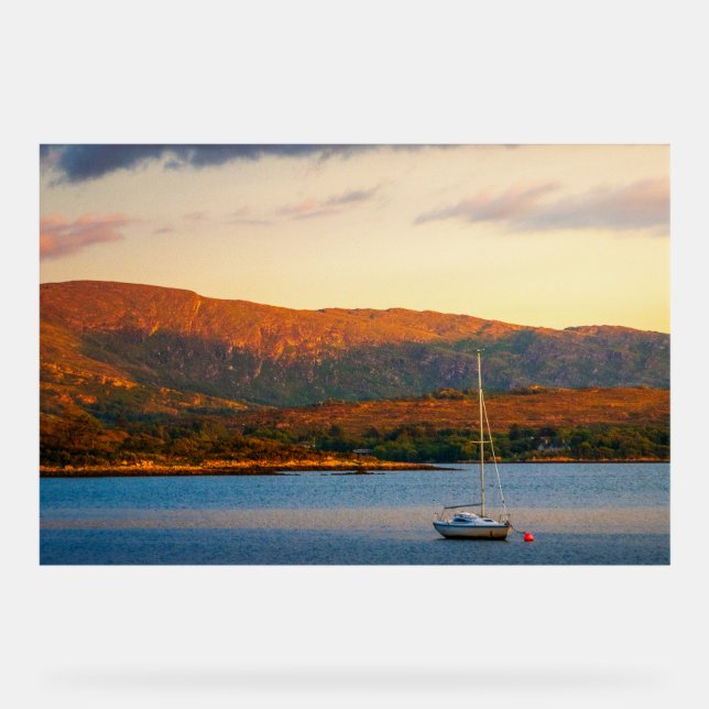 Der goldene Abend über der Kenmare-Bucht Acrylschild (Vorderseite)